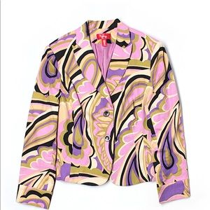 NWOT Latina Life Multi-color Print Blazer XS